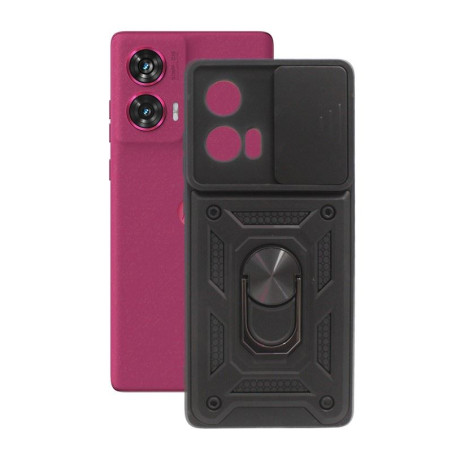 Etui Pancerne CAMSHIELD Ring na telefon motorola edge 50 fusion 5G XT2429-2 czarne