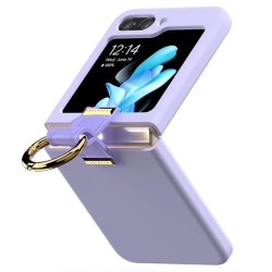 Etui Mercury Gold Ring na telefon Samsung Galaxy Z Flip 6 5G F741 / Galaxy Z Flip 7 FE 5G F761 fioletowe