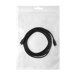 Kabel PD Power Delivery USB-C - USB-C 3m przewód wspierający szybkie ładowanie czarny