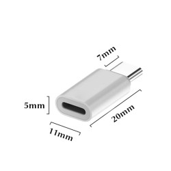 Adapter przejściówka z iPhone iPad Lightning na USB Typ C USB-C biały