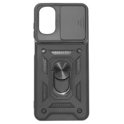 Etui Pancerne CAMSHIELD Ring na telefon motorola moto g22 / e32 / e32s czarne