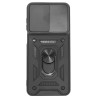 Etui Pancerne CAMSHIELD Ring na telefon motorola moto g22 / e32 / e32s czarne