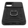 Etui Pancerne CAMSHIELD Ring na telefon motorola moto g22 / e32 / e32s czarne