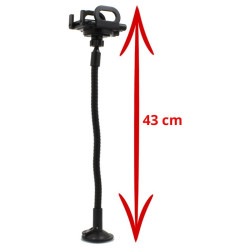 Uchwyt samochodowy na telefon / smartfon / nawigację / GPS szyba kratka długi 43cm PL80 MOCNY HOLDER