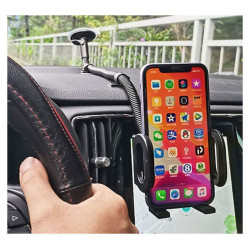 Uchwyt samochodowy na telefon / smartfon / nawigację / GPS szyba kratka długi 43cm PL80 MOCNY HOLDER