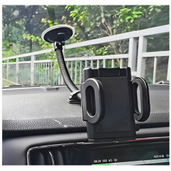 Uchwyt samochodowy na telefon / smartfon / nawigację / GPS szyba kratka długi 43cm PL80 MOCNY HOLDER