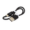 Kabel USB-A do USB-C 0,5m 2A 10W krótki do powerbanka czarny