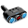 Rozgałęźnik zapalniczki 3 gniazda 2 x USB LCD ROZ14a