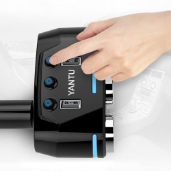 Rozgałęźnik zapalniczki 3 gniazda 2 x USB LCD ROZ14a