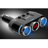 Rozgałęźnik zapalniczki 3 gniazda 2 x USB LCD ROZ14a