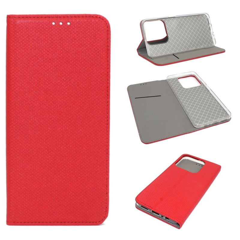 Etui Smart Magnet na telefon Realme C61 RMX3939 / C63 RMX3939 / Note 60 RMX3933 czerwone