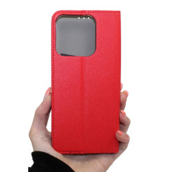 Etui Smart Magnet na telefon Realme C61 RMX3939 / C63 RMX3939 / Note 60 RMX3933 czerwone