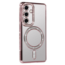 Etui MagSafe Bling na telefon Samsung Galaxy S26 5G S942 różowe