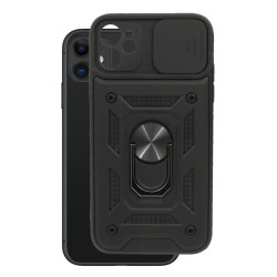 Etui Pancerne CAMSHIELD Ring na telefon Apple iPhone 11 A2221 czarne