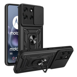 Etui Pancerne CAMSHIELD Ring na telefon motorola moto g86 5G XT2527-2 / moto g86 power 5G XT2527-7 czarne