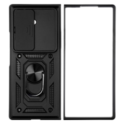 Etui pancerne CamShield Ring na telefon Samsung Galaxy Z Fold 7 5G czarne