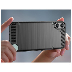 Etui Bumper Carbon Lux na telefon CMF Phone 1 5G A015 czarne