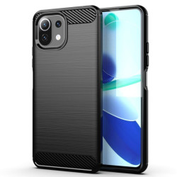 Etui Bumper Carbon LUX na telefon Xiaomi Mi 11 Lite M2101K9AG / Mi Lite 5G M2101K9G / 11 Lite 5G NE 2109119DG czarne