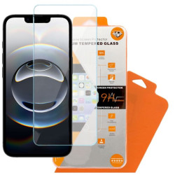9H SZKŁO hartowane na telefon Apple iPhone 13 A2482 / 13 Pro A2638 / 14 A2882 / 16e A3409 / 17e A3634 pomarańczowe opakowanie