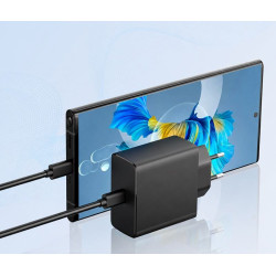 Ładowarka sieciowa USB-C PD 45W czarna - szybkie ładowanie QC 3.0