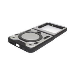 Etui Pancerne MAGNETIC na telefon motorola razr 70 5G XT2567 / 60 5G XT2553 / 50 5G XT2453 srebrne