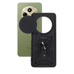 Etui Pancerne CAMSHIELD Ring na telefon Xiaomi Redmi 14C 2409BRN2CA / POCO C75 2410FPCC5G czarne