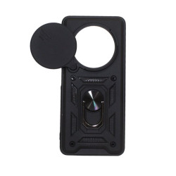 Etui Pancerne CAMSHIELD Ring na telefon Xiaomi Redmi 14C 2409BRN2CA / POCO C75 2410FPCC5G czarne