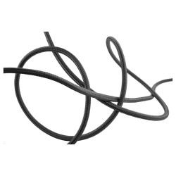 Kabel USB-A - USB-C 1m 3A 15W czarny nylonowy