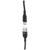 Kabel USB-A - USB-C 1m 3A 15W czarny nylonowy