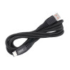 Kabel USB-A do USB-C nylonowy 2m 30W 2,4A czarny