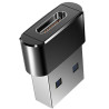 Adapter / przejściówka z TYP C TYPE-C USBC na USB USB-A OTG czarny