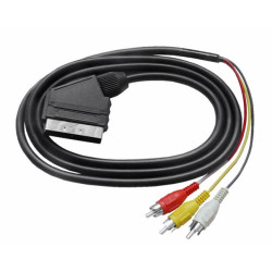 Kabel SCART do RCA audio video 1,5m - sprawdzona jakość