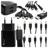 Ładowarka uniwersalna 10w1 do telefonu i tabletu z kablem USB czarna