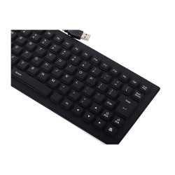Klawiatura silikonowa gumowa na USB 86 klawiszy - bezgłośna i wodoodporna