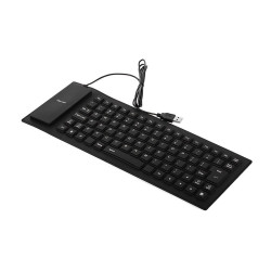 Klawiatura silikonowa gumowa na USB 86 klawiszy - bezgłośna i wodoodporna