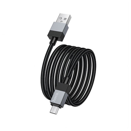 Kabel USB micro USB 1.2m czarny nylonowy - szybkie ładowanie | Sklep online