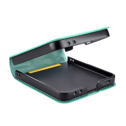 Etui Leather Case Strap na telefon Samsung Galaxy Z Flip 8 5G F776 niebieskie