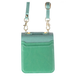 Etui Leather Case Strap na telefon Samsung Galaxy Z Flip 8 5G F776 niebieskie