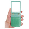 Etui Leather Case Strap na telefon Samsung Galaxy Z Flip 8 5G F776 niebieskie