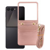 Leather Case Strap do Samsung Galaxy Z Flip8 różow