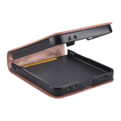 Etui Leather Case Strap na telefon Samsung Galaxy Z Flip 8 5G F776 różowe