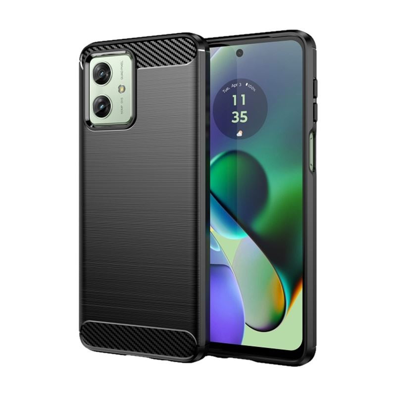 Etui Bumper Carbon Lux na telefon motorola moto g54 5G / g54 power edition 5G czarne