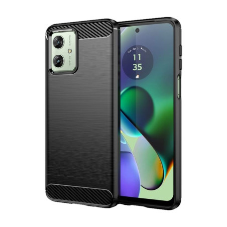 Etui Bumper Carbon Lux na telefon motorola moto g54 5G / g54 power edition 5G czarne