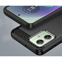 Etui Bumper Carbon Lux na telefon motorola moto g54 5G / g54 power edition 5G czarne