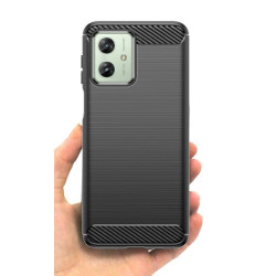 Etui Bumper Carbon Lux na telefon motorola moto g54 5G / g54 power edition 5G czarne