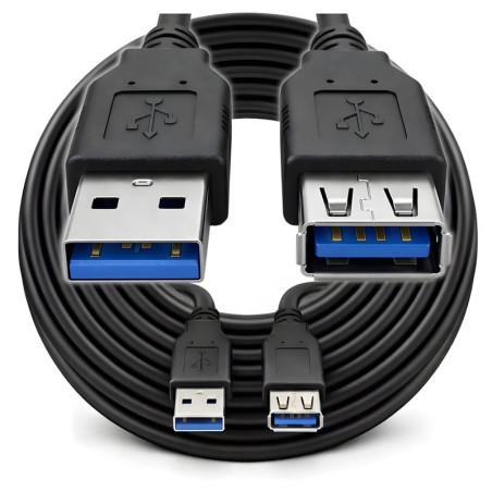 Przedłużacz kabla USB 3.0 przewód 5m męski-żeński - kabel do przedłużania połączeń USB