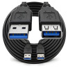 Przedłużacz kabla USB 3.0 przewód 5m męski-żeński - kabel do przedłużania połączeń USB