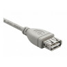 Przedłużacz kabla USB-A 2.0 męski-żeński 1m szara - wydłuż zasięg urządzeń USB