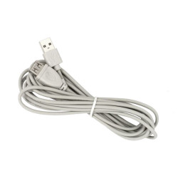 Przedłużacz kabla USB 2.0 przewód 3m męski-żeński - szary kabel przedłużający USB A-A