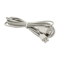 Przedłużacz kabla USB 2.0 przewód 3m męski-żeński - szary kabel przedłużający USB A-A